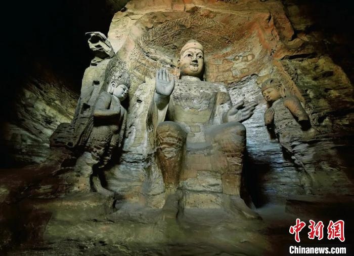 云岡石窟規(guī)模最大的洞窟第3窟。