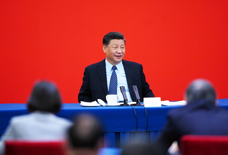2020年5月23日上午，習近平總書記看望參加全國政協(xié)十三屆三次會議的經濟界委員，并參加聯組會，聽取意見和建議。
