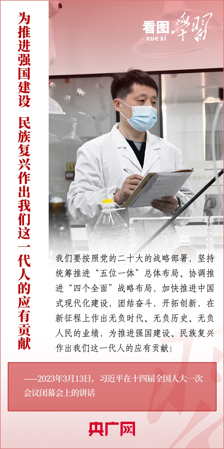 看圖學習丨為推進強國建設、民族復興作出我們這一代人的應有貢獻