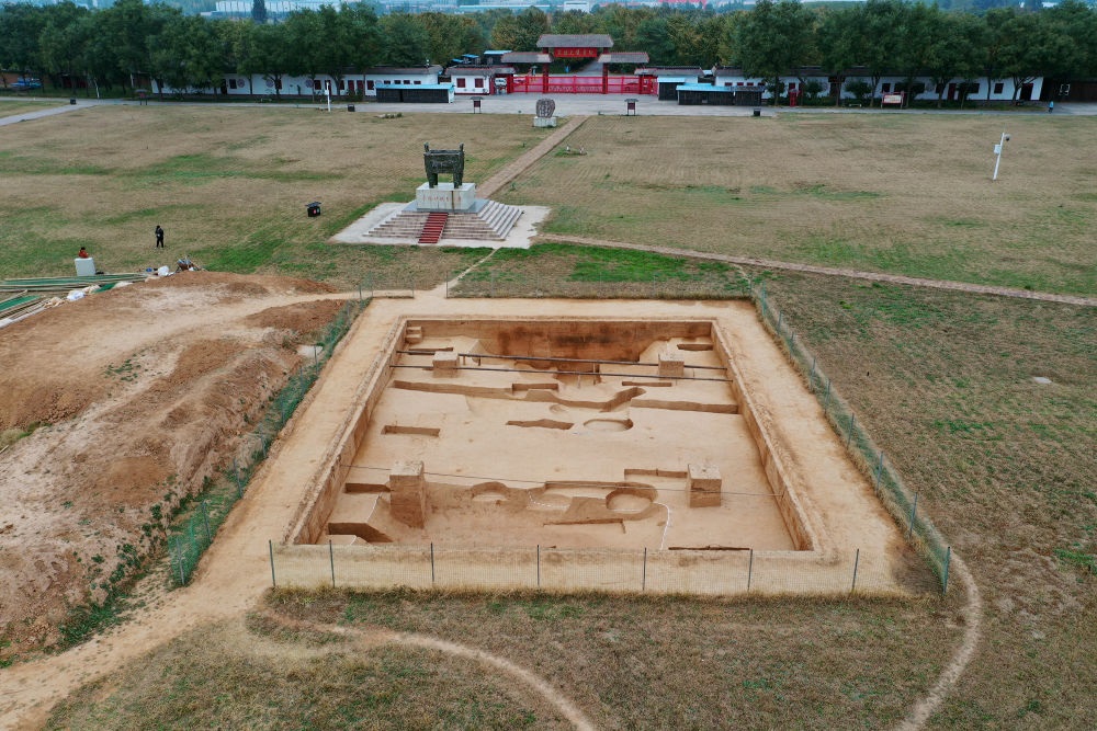 2022年河南安陽市殷墟商王陵區(qū)第三地點發(fā)掘現(xiàn)場（資料照片）。新華社發(fā)
