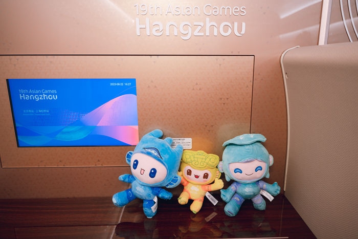亞運會吉祥物。上海鐵路局融媒體中心供圖