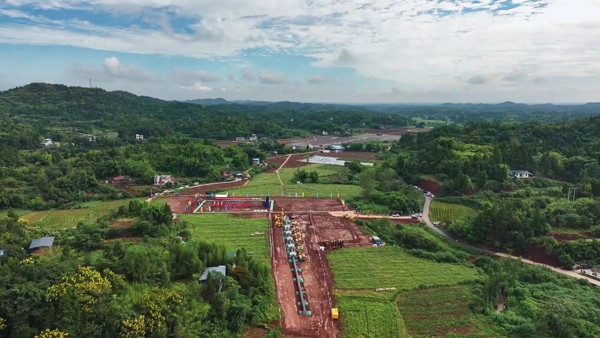 川氣東送二線天然氣管道工程施工現(xiàn)場。受訪者供圖