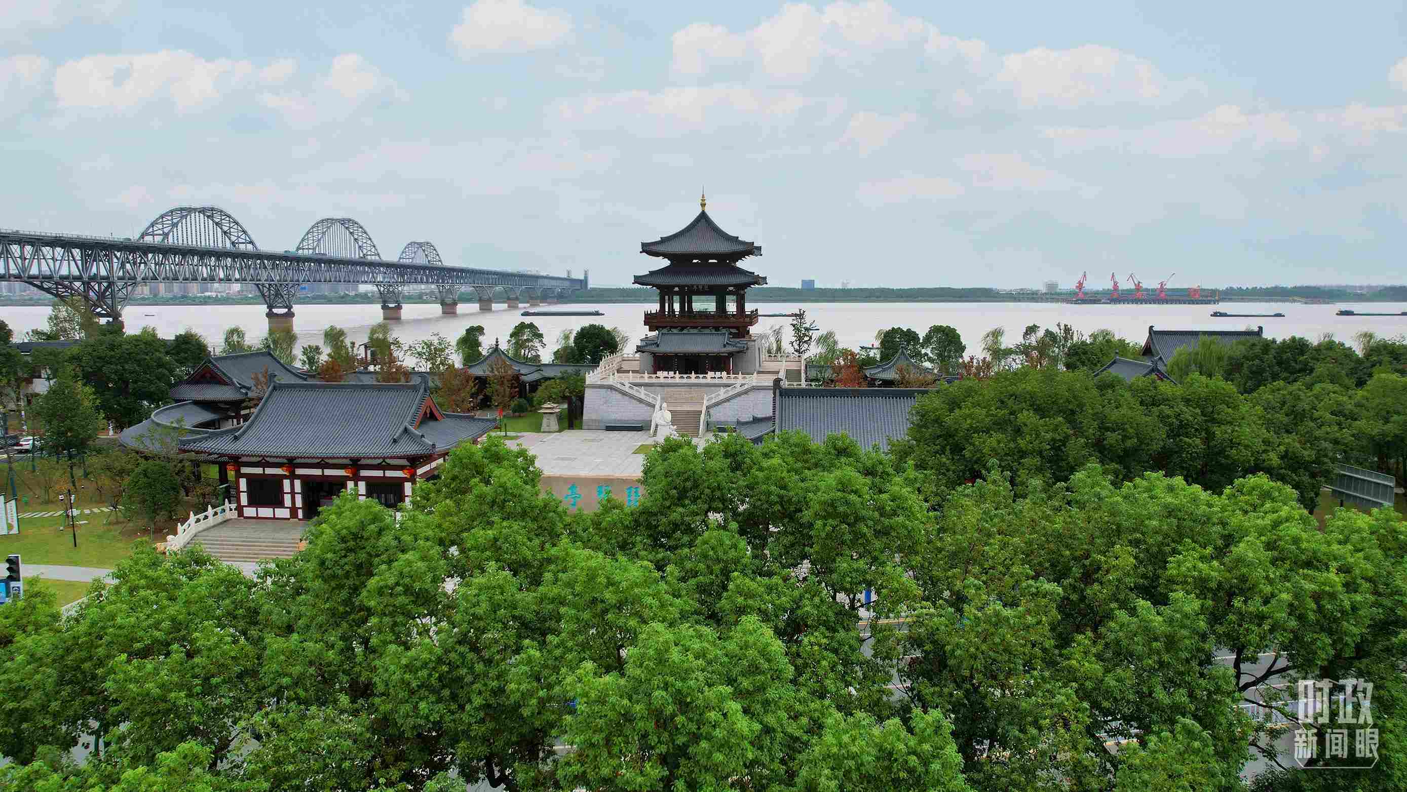 △長江國家文化公園九江城區(qū)段。（總臺記者劉陽拍攝）