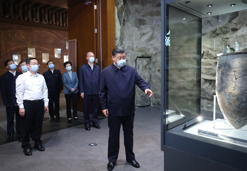 2023年6月2日，習(xí)近平來(lái)到中國(guó)歷史研究院內(nèi)的中國(guó)考古博物館調(diào)研。