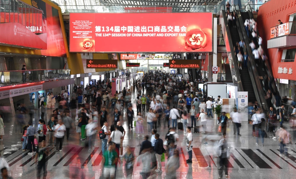 這是2023年10月15日拍攝的第134屆廣交會(huì)現(xiàn)場(chǎng)。新華社記者 鄧華 攝