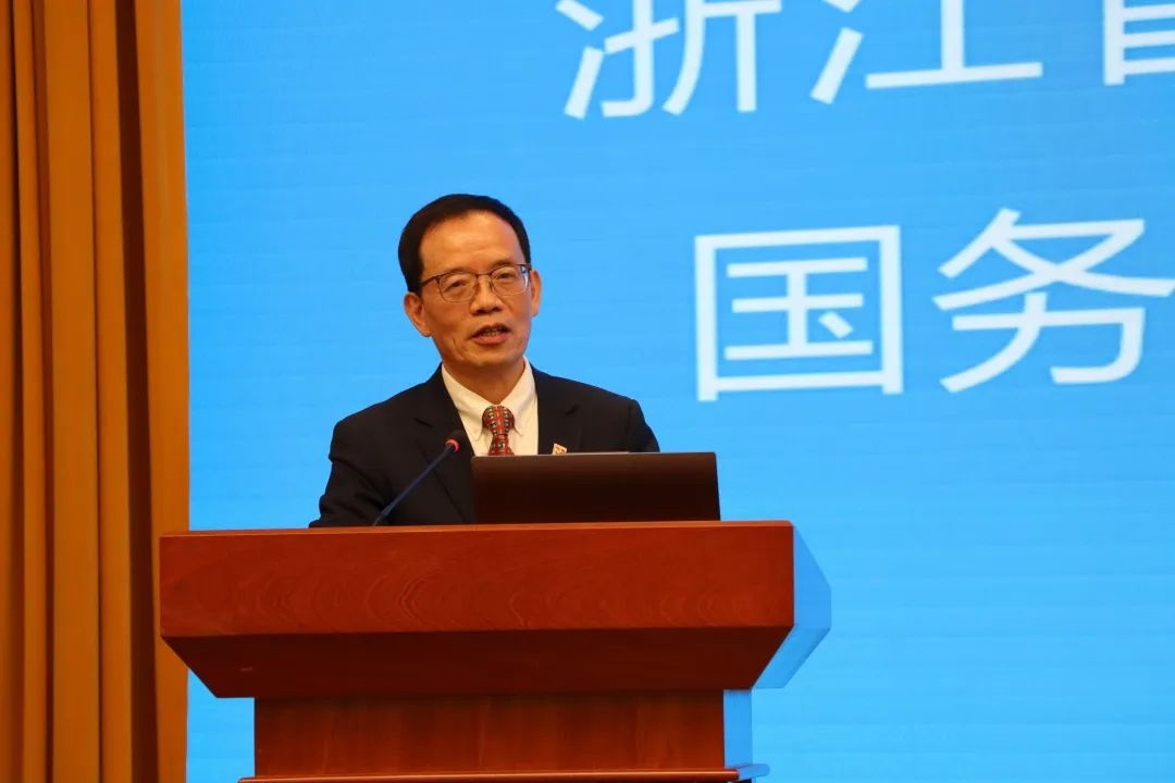 浙江省區(qū)域國別與國際傳播研究智庫聯(lián)盟首席專家、浙江師范大學非洲區(qū)域國別學學部學術委員會常務副主任劉鴻武致辭。主辦方供圖