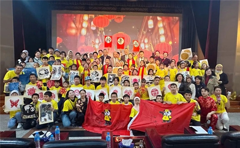 圖為2023“中華文化大樂園—埃及開羅營”閉幕式活動現(xiàn)場。主辦方供圖