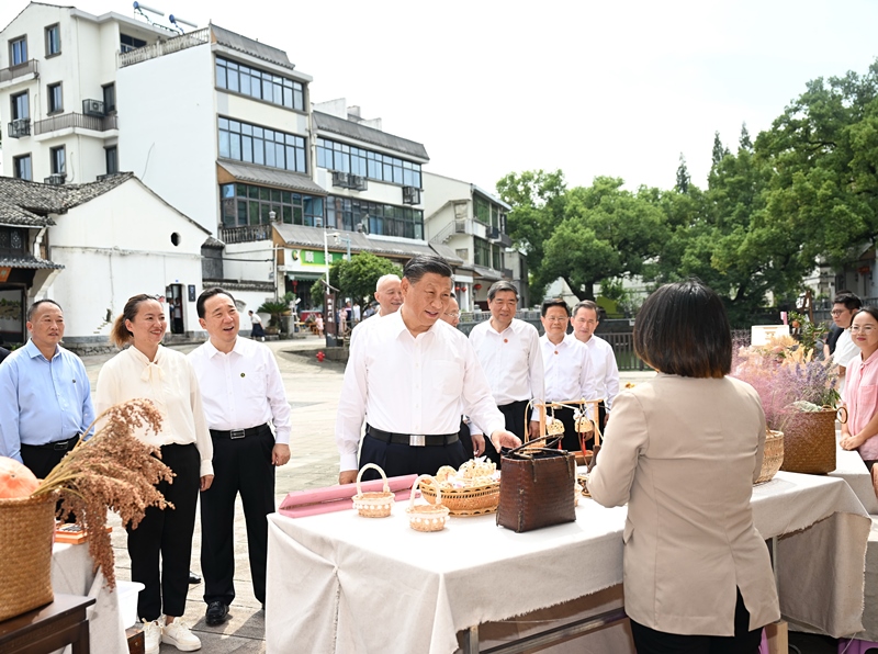 2023年9月20日，習(xí)近平在金華市義烏市后宅街道李祖村考察。