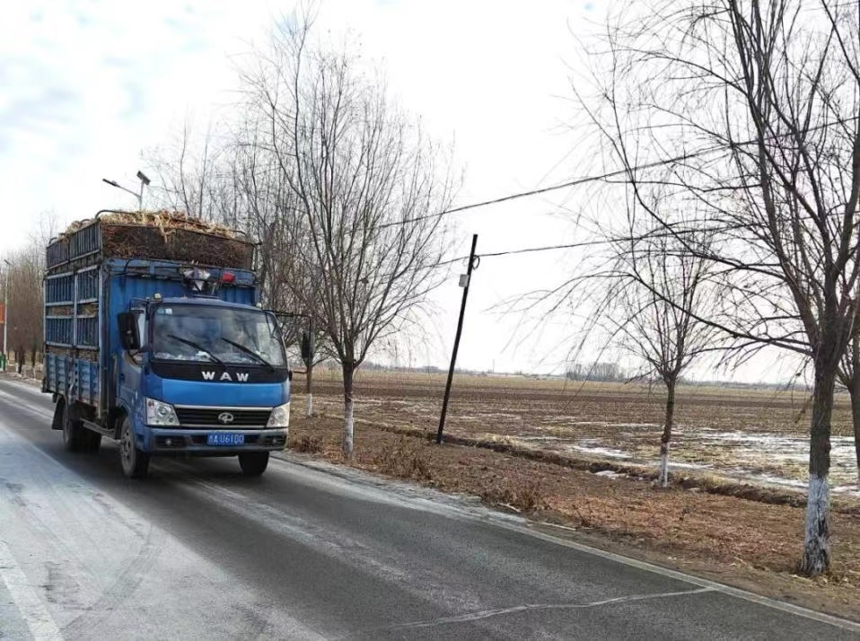 貨車行駛在公主嶺市農(nóng)村公路上。公主嶺市委宣傳部供圖