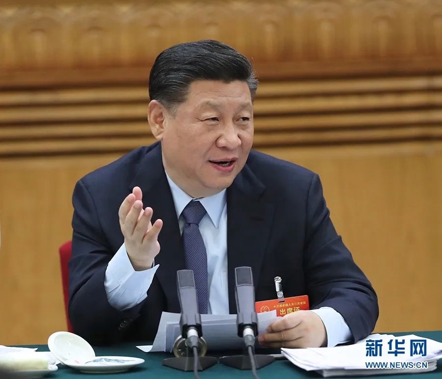2019年3月7日，習近平參加十三屆全國人大二次會議甘肅代表團的審議。新華社記者 鞠鵬 攝
