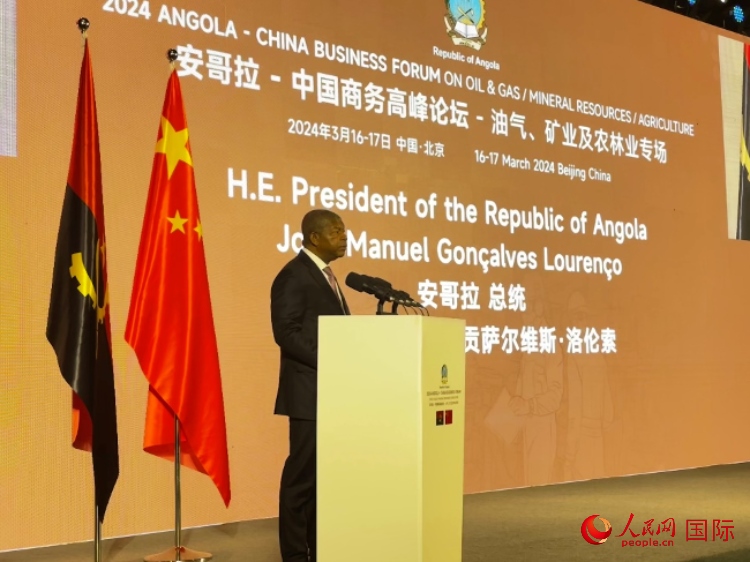 安哥拉總統(tǒng)若昂·曼努埃爾·貢薩爾維斯·洛倫索。人民網(wǎng)記者 張榮攝