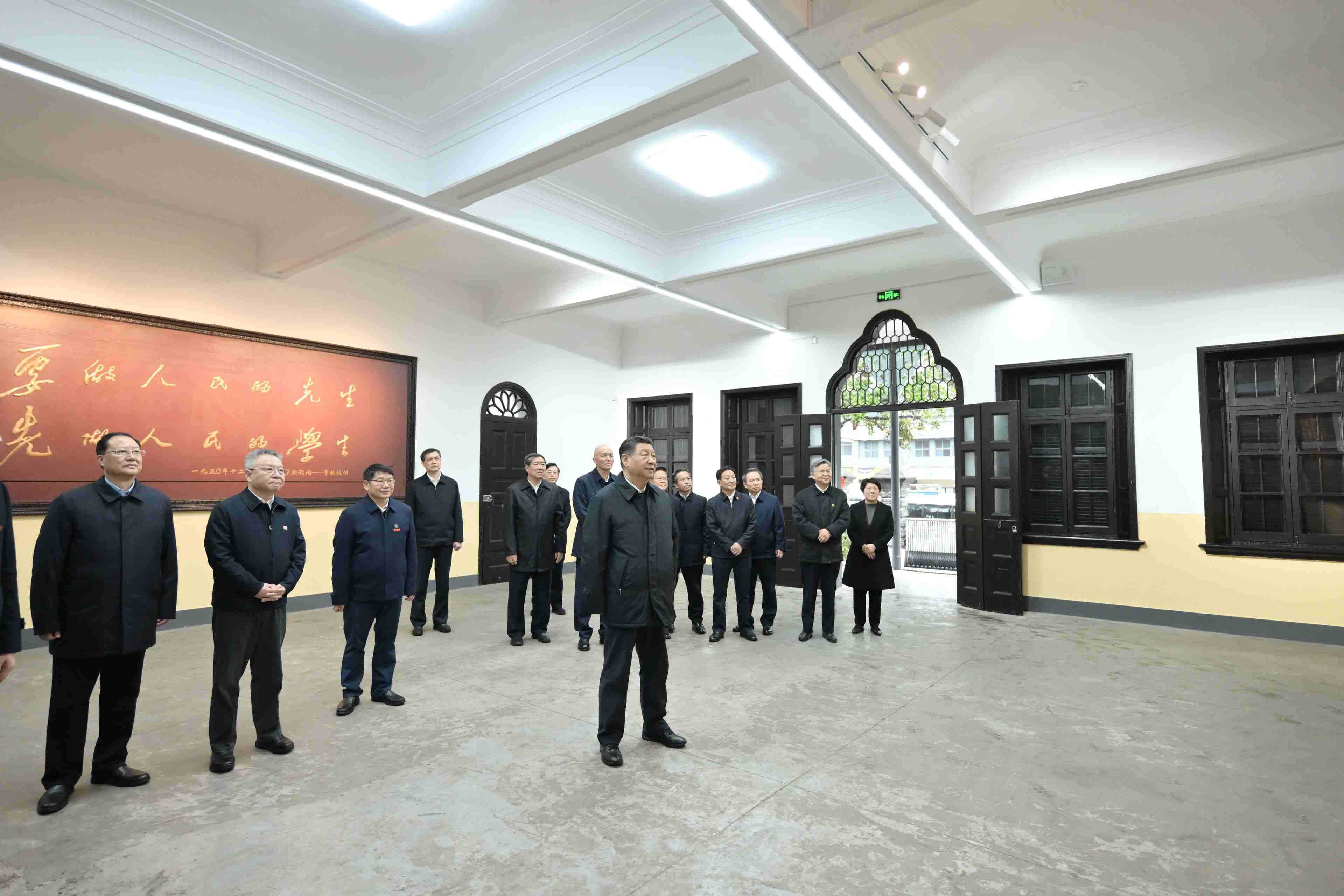 3月18日，習(xí)近平總書記在湖南第一師范學(xué)院（城南書院校區(qū)）考察。