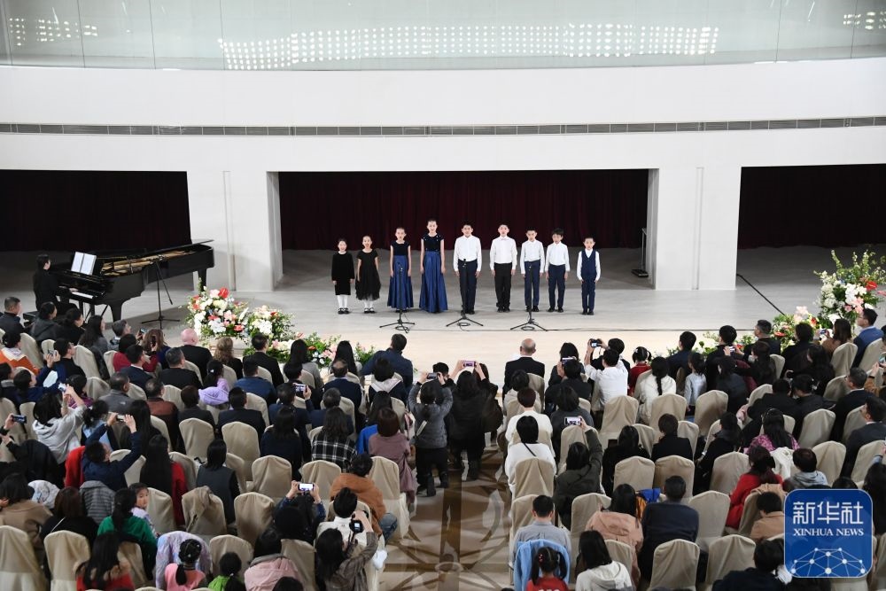 3月21日，金融街童聲合唱團(tuán)在音樂會上演出。新華社記者 任超 攝
