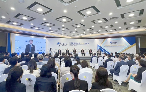 博鰲亞洲論壇2024年年會“‘創(chuàng)新、綠色、數(shù)智、融合’引領(lǐng)高質(zhì)量發(fā)展”分論壇。人民網(wǎng)記者 喬雪峰攝
