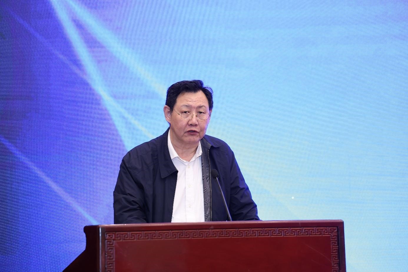 中國物流與采購聯(lián)合會(huì)黨委副書記余平致辭。主辦方供圖