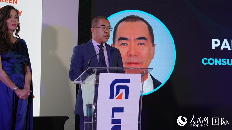 中國駐約翰內(nèi)斯堡總領(lǐng)事潘慶江發(fā)言致辭。人民網(wǎng) 張茜攝
