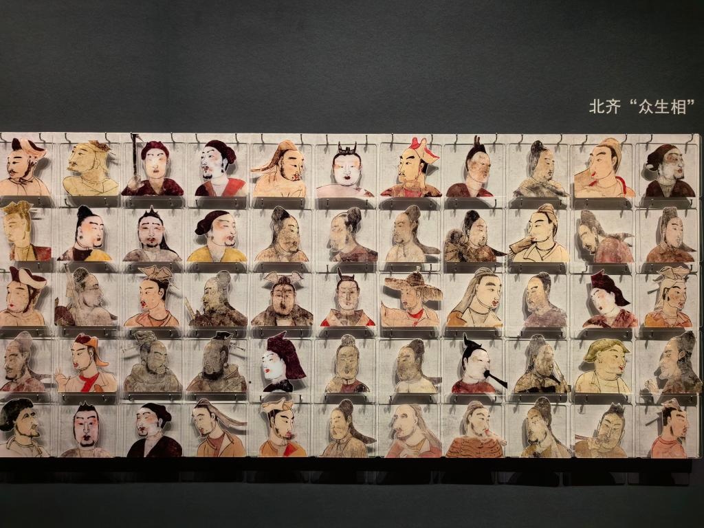 太原北齊壁畫博物館從山西北朝壁畫中提取人物元素展現(xiàn)當(dāng)時民族融合、文化交流。太原北齊壁畫博物館供圖