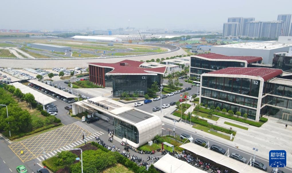 大眾汽車（安徽）有限公司外景（無人機照片，2024年6月7日攝）。新華社記者 郭晨 攝
