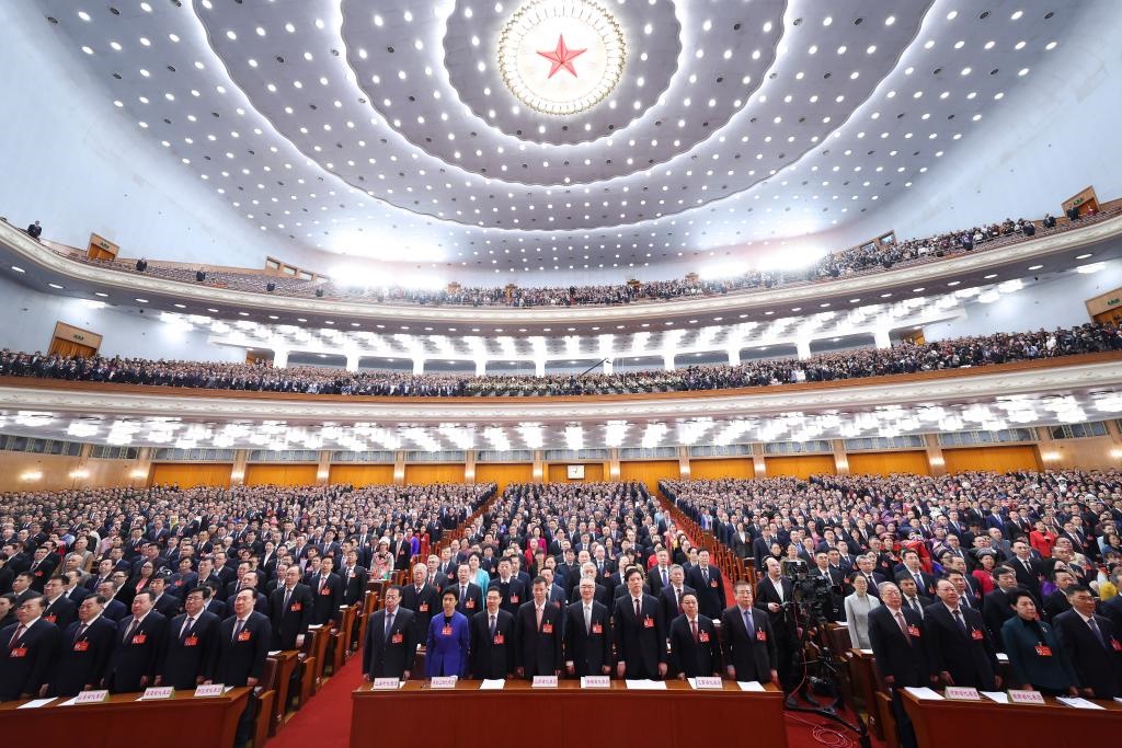 2024年3月5日，第十四屆全國(guó)人民代表大會(huì)第二次會(huì)議在北京人民大會(huì)堂開(kāi)幕。新華社記者 黃敬文 攝