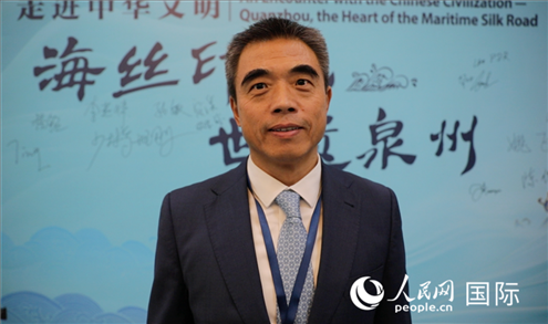 泉州市人民政府副市長(zhǎng)姚飛接受人民網(wǎng)采訪(fǎng)。人民網(wǎng) 王婧攝
