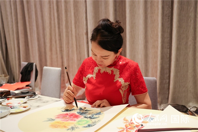 中國傳統(tǒng)文化展示。人民網(wǎng)記者任皓宇攝
