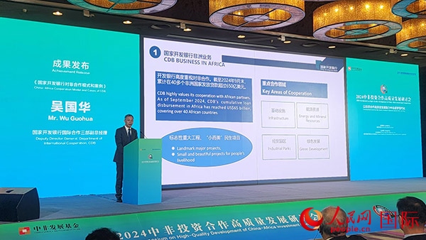 《國家開發(fā)銀行對(duì)非合作模式和案例》發(fā)布。人民網(wǎng)記者 萬宇攝