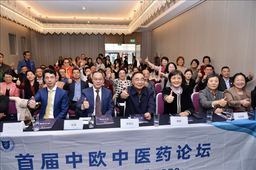 首屆中歐中醫(yī)藥論壇在布魯塞爾舉行，圖為論壇現(xiàn)場。（比利時浙江籍僑團聯(lián)盟供圖）
