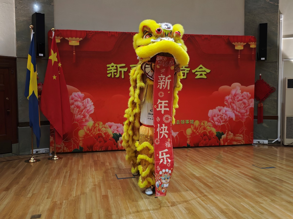 開場舞獅表演。中國駐哥德堡總領(lǐng)館供圖