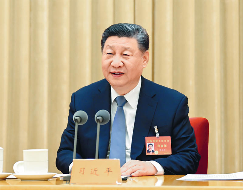 2024年12月11日至12日，中央經(jīng)濟工作會議在北京舉行。中共中央總書記、國家主席、中央軍委主席習(xí)近平出席會議并發(fā)表重要講話。 新華社記者 謝環(huán)馳/攝