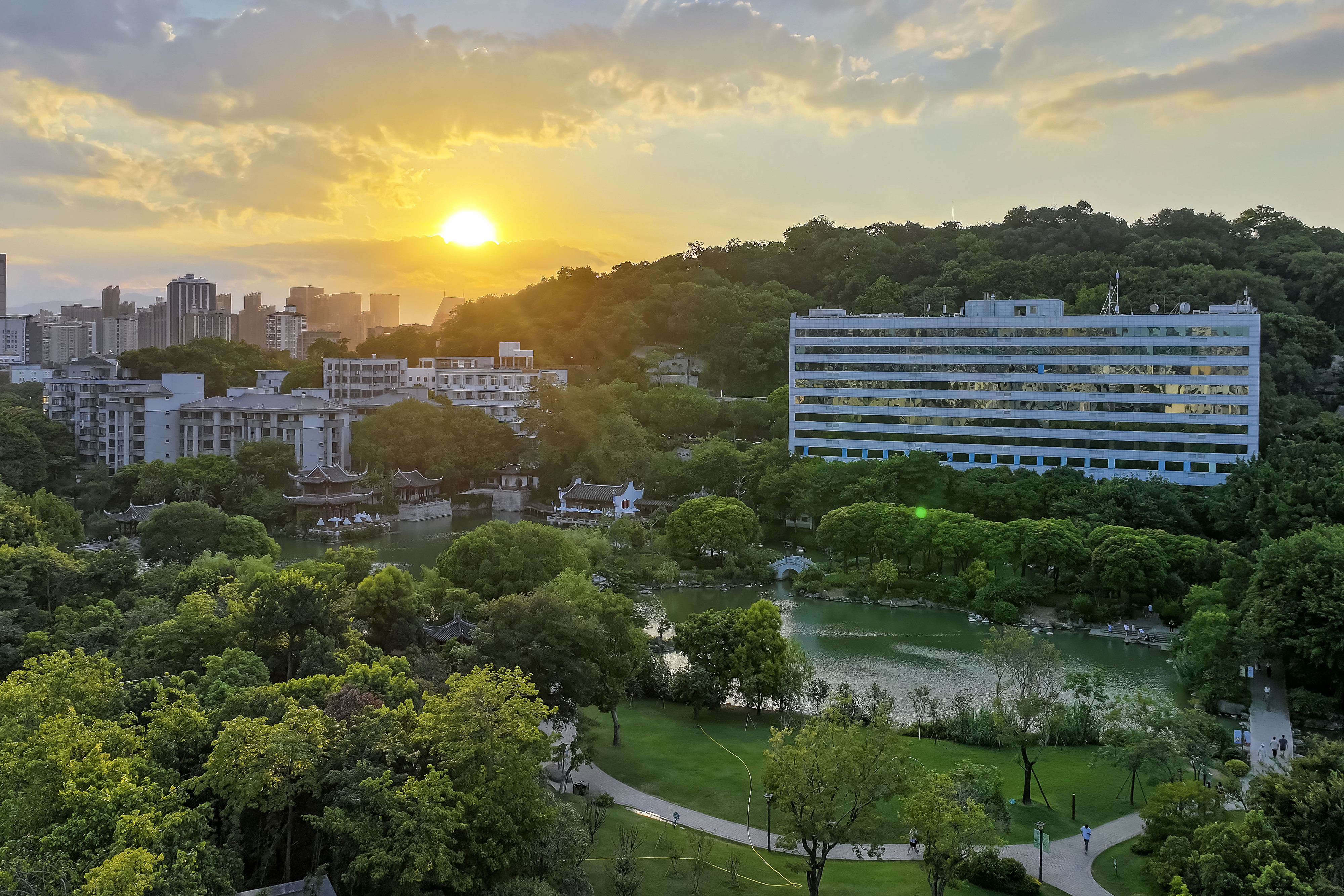 2024年7月17日，福州市鼓樓區(qū)黎明湖生態(tài)濕地公園。