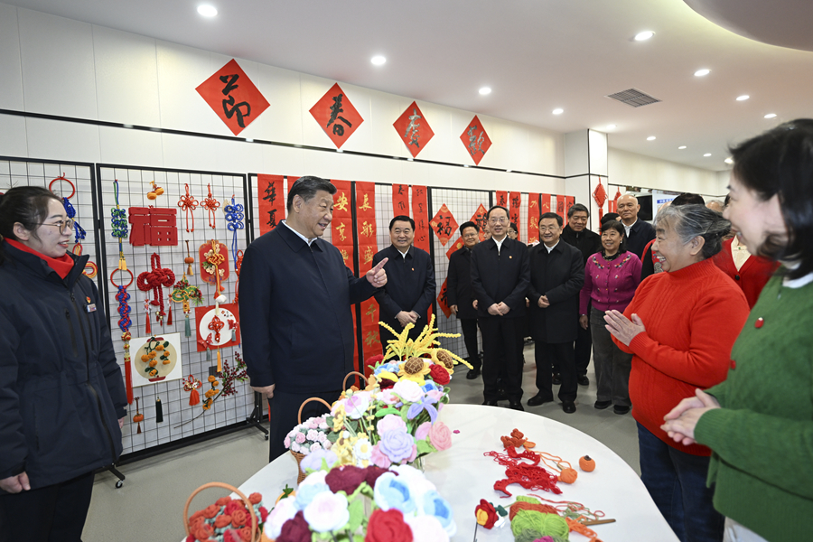 2025年1月23日，習近平總書記在沈陽大東區(qū)長安街道長安小區(qū)社區(qū)黨群服務中心考察。